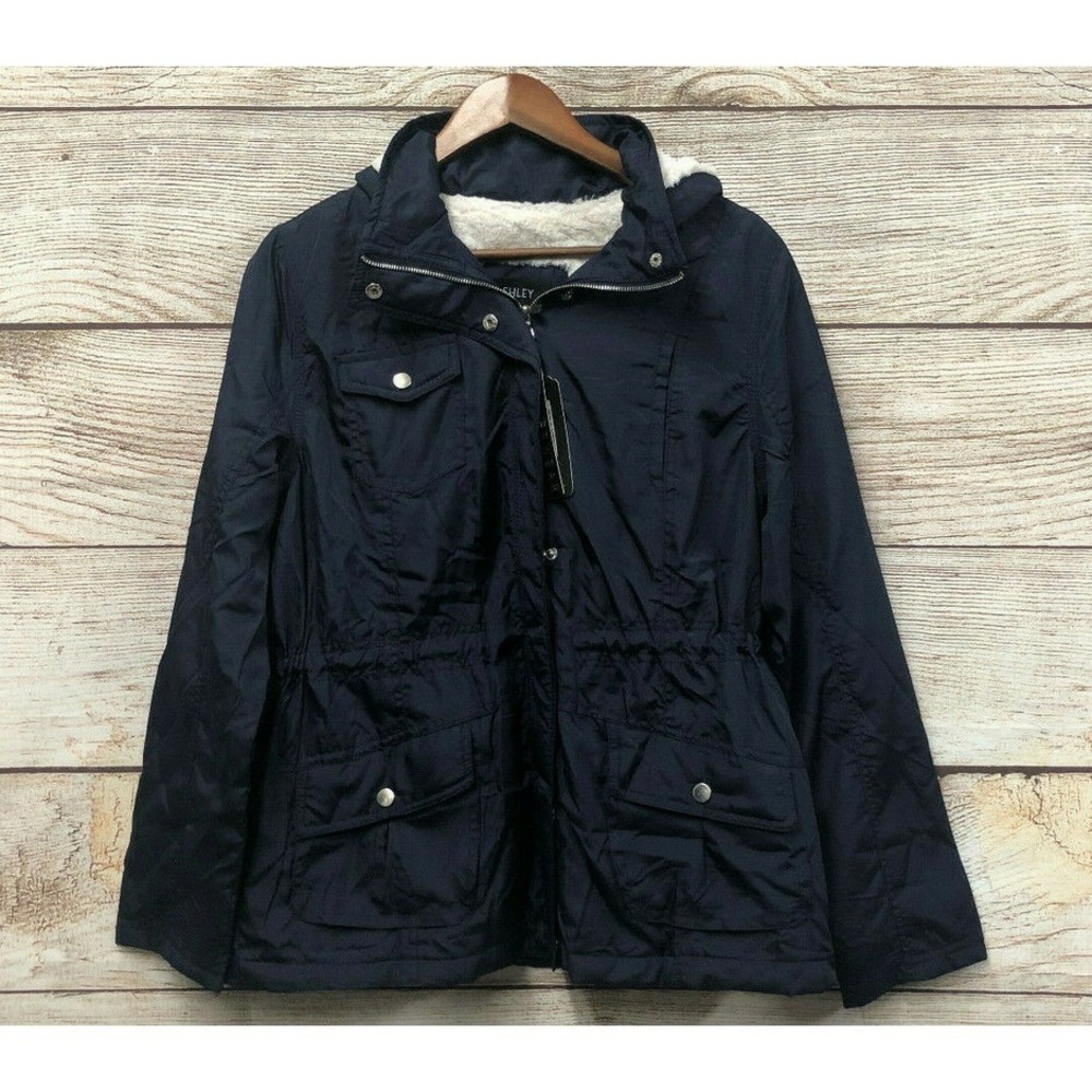 Ashley by 26 Jacket Womens Small Navy Blue Lined Upper Adirondack Jacket New
